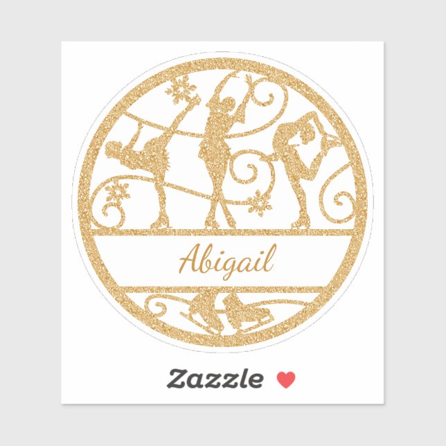 Figure Skating Custom Name Vynil Sticker (Sheet)