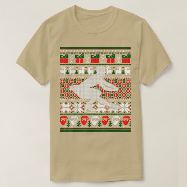 Figure Skating Dancer Ice Skate Dancing Happy Holi T-Shirt (Design Front)