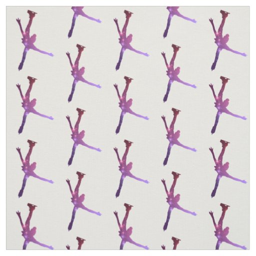 Figure skating fabric - pink to purple arabesque