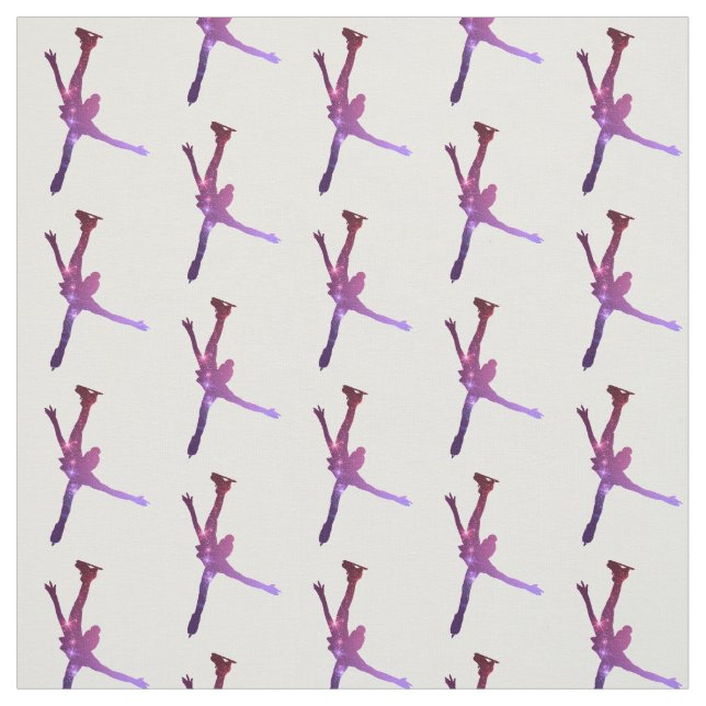 Figure skating fabric - pink to purple arabesque (Swatch)