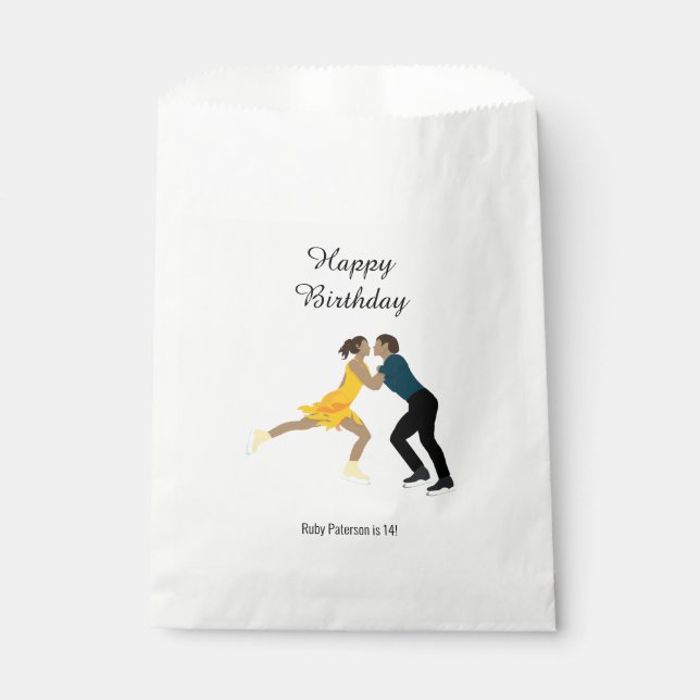 Figure Skating Favor Bag (Front)