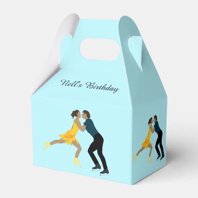 Figure Skating Favor Boxes (Front Side)