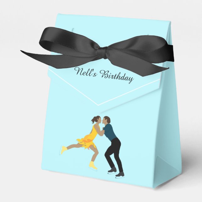 Figure Skating Favor Boxes (Front Side)