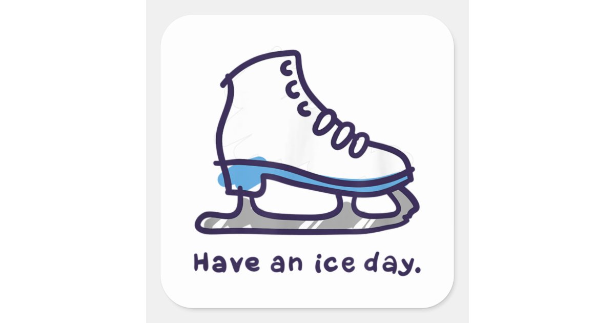Figure Skating Gifts For Girls Women Men Ice Skate Square Sticker