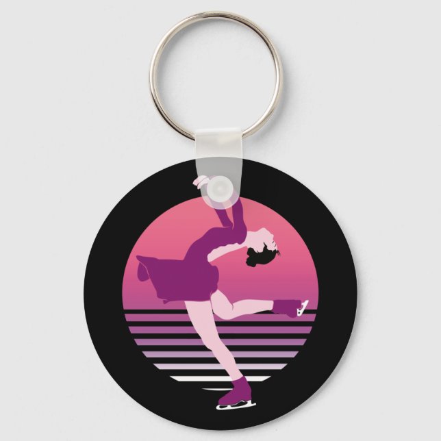 Figure Skating Girl - Art Of Ice Dancing Keychain (Front)
