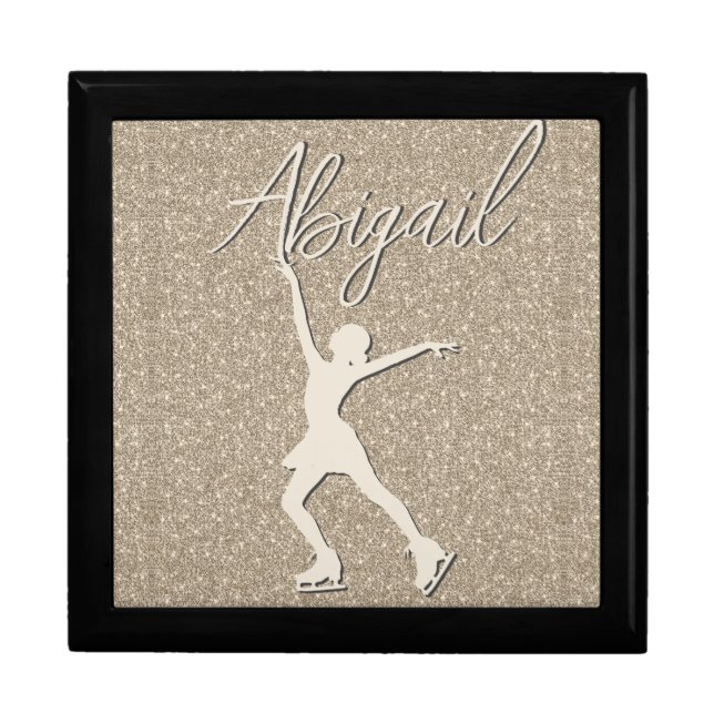 Figure Skating Girl Custom Name  Gift Box (Front)