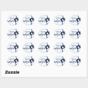 Figure Skating Girl "Life on the Edge" Classic Round Sticker