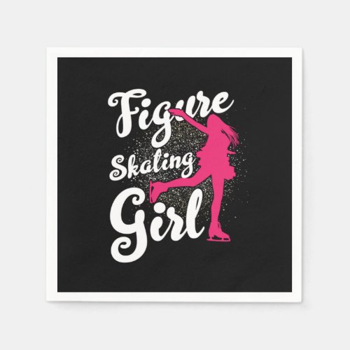 Figure Skating Girl Snow Winter Season Gift Napkins