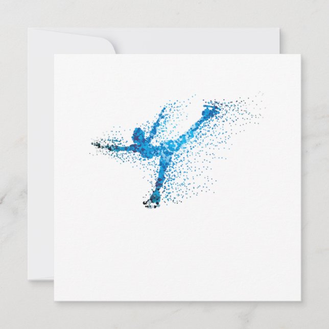 Figure Skating Girl Winter Sports Gift Invitation (Front)