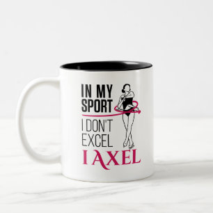 Figure Skating Girls Axel Pun Two-Tone Coffee Mug