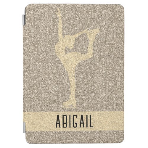 Figure Skating gold glitter custom name iPad Air Cover