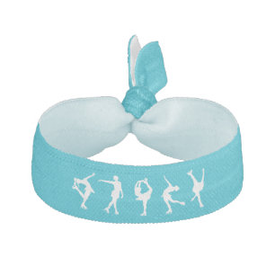 Figure Skating Hair Tie, Pony tail holder, Blue Hair Tie