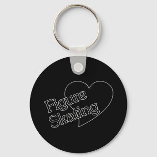 Figure Skating Heart/Love Keychain