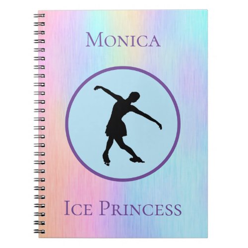 Figure Skating Ice Princess Custom Notebook