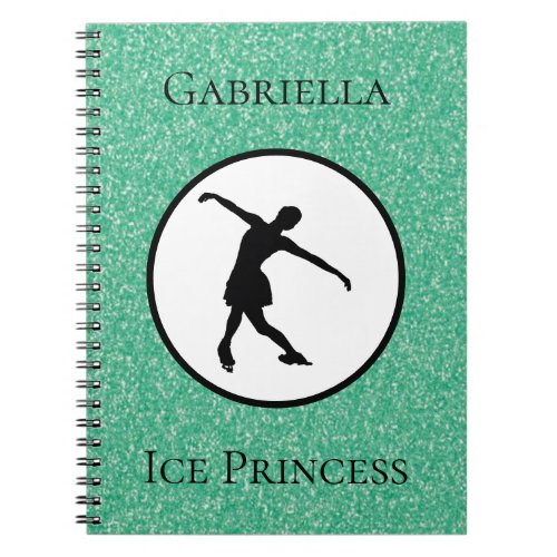 Figure Skating Ice Princess Custom Notebook