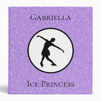 Figure Skating "Ice Princess" Personalized 3 Ring Binder
