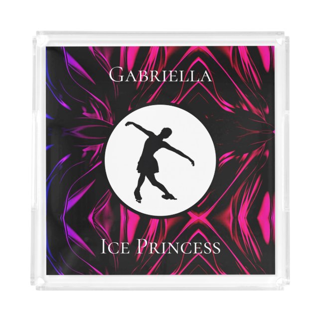 Figure Skating "Ice Princess" Personalized Acrylic Tray (Front)