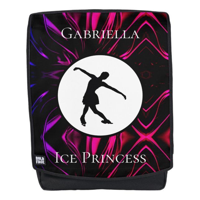 Figure Skating "Ice Princess" Personalized Backpack (Front)