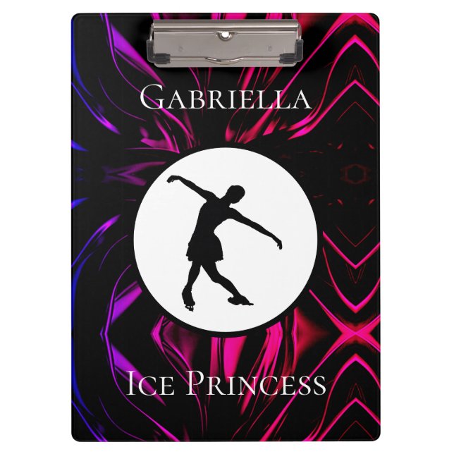 Figure Skating "Ice Princess" Personalized Clipboard (Front)