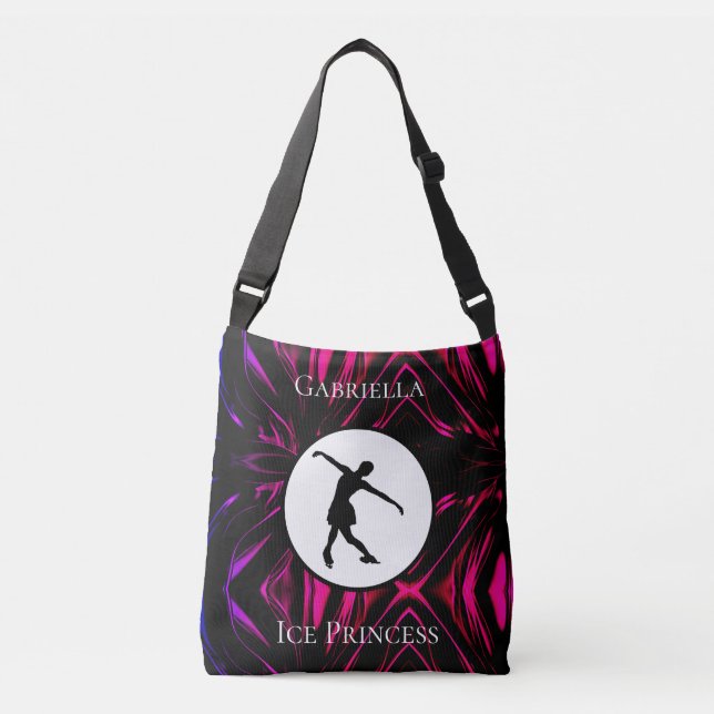 Figure Skating "Ice Princess" Personalized Crossbody Bag (Front)