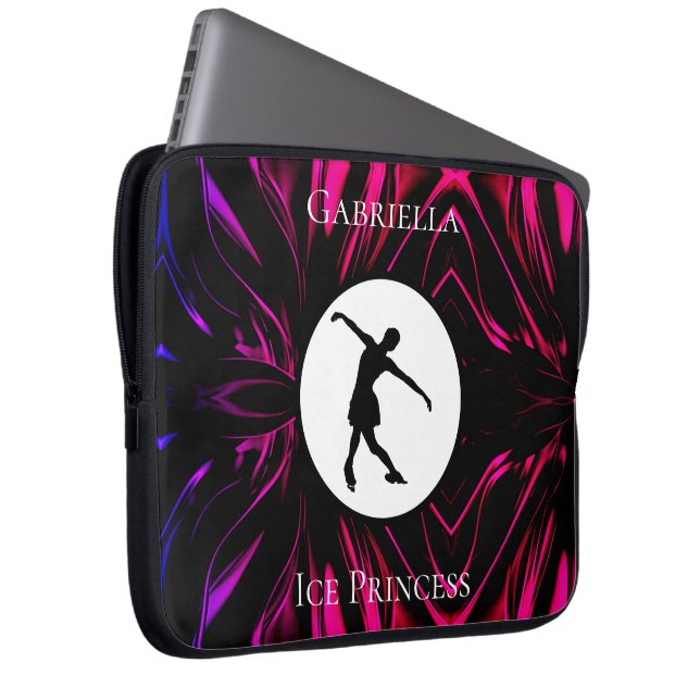 Figure Skating "Ice Princess" Personalized Laptop Sleeve (Front Right)