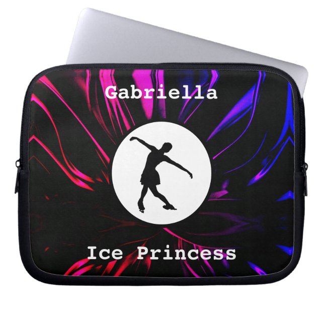 Figure Skating "Ice Princess" Personalized Laptop Sleeve (Front)