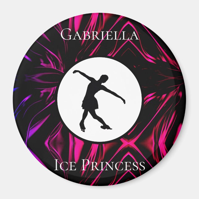 Figure Skating "Ice Princess" Personalized Magnet (Front)