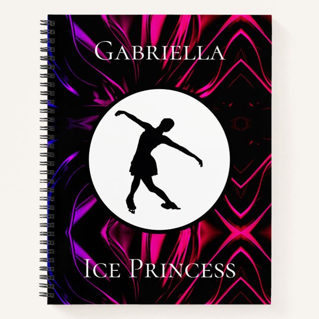Figure Skating "Ice Princess" Personalized Notebook (Front)