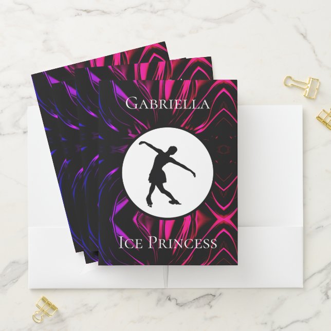 Figure Skating "Ice Princess" Personalized Pocket Folder (In Situ)