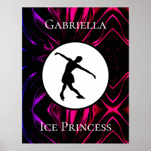 Figure Skating "Ice Princess" Personalized Poster