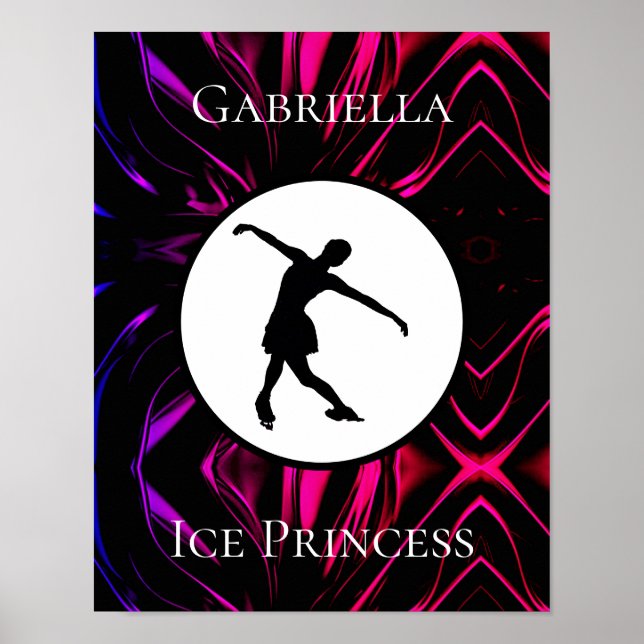 Figure Skating "Ice Princess" Personalized Poster (Front)