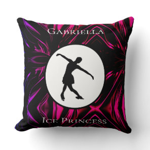 Figure Skating "Ice Princess" Personalized Throw Pillow