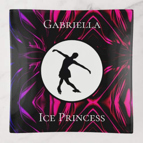 Figure Skating Ice Princess Personalized Trinket Tray