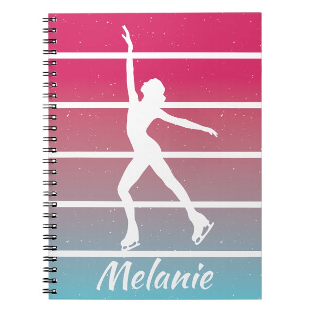 "Figure skating" ice skating custom name Notebook (Front)