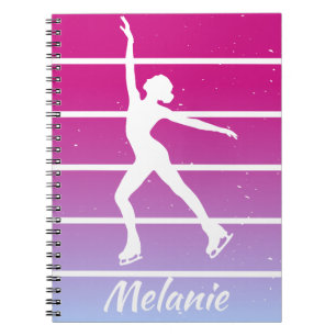 "Figure skating" ice skating custom name Notebook