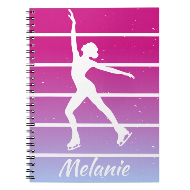 "Figure skating" ice skating custom name Notebook (Front)