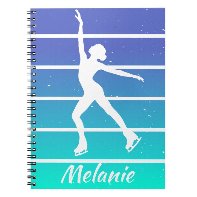 "Figure skating" ice skating custom name Notebook (Front)