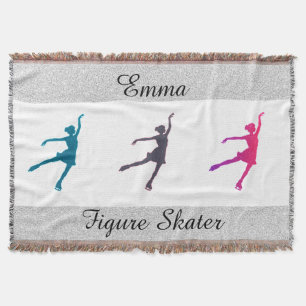Figure Skating / Ice Skating Custom Throw Blanket