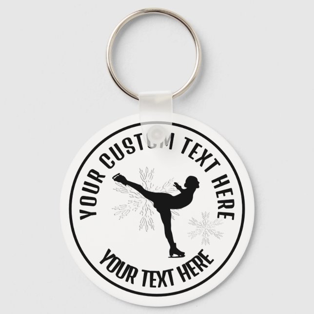Figure Skating Ice Skating  Female Custom Keychain (Front)