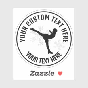 Figure Skating Ice Skating  Female Custom Vinyl Sticker