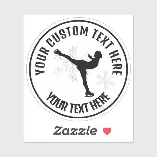 Figure Skating Ice Skating  Female Custom Vinyl Sticker (Sheet)
