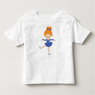 Figure Skating, Ice Skating Girl, Orange Hair Toddler T-shirt