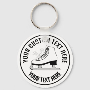Figure Skating Ice Skating  Icon Custom Keychain