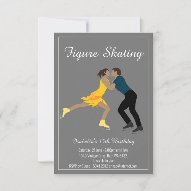Figure Skating Invitation (Front)