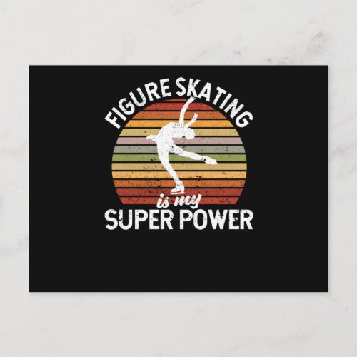 Figure skating is my superpower Winter sports Postcard