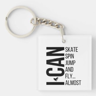 Figure skating keychain - I can skate