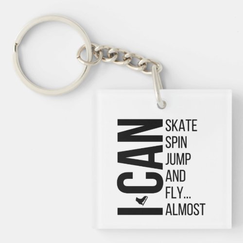 Figure skating keychain _ I can skate