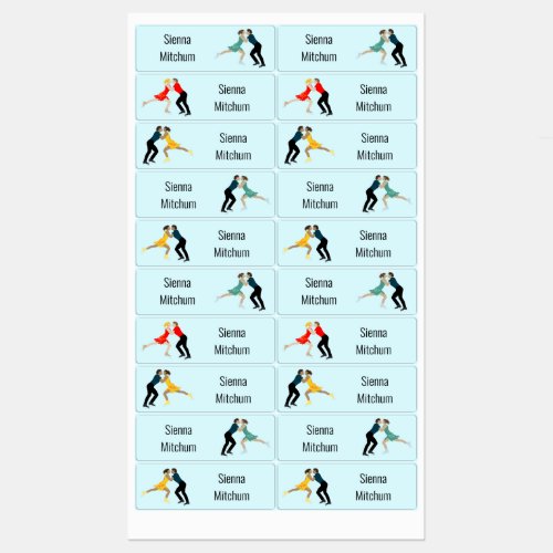 Figure Skating Kids Labels