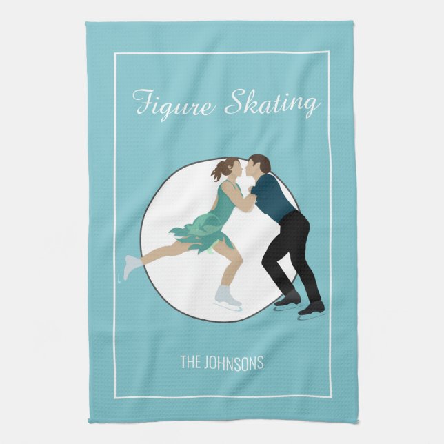 Figure Skating Kitchen Towel (Vertical)