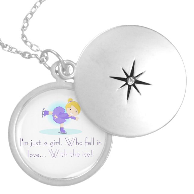Figure Skating Locket Necklace (Front)
